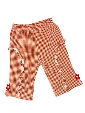 VINTAGE LE TOP Girl's Gingham Ruffle Pants